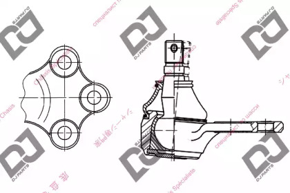 Несущий / направляющий шарнир DJ PARTS DB1250